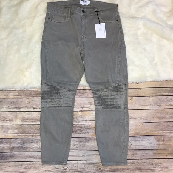 audrey moto detail skinny pant